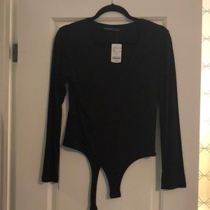 Long sleeve black body suit